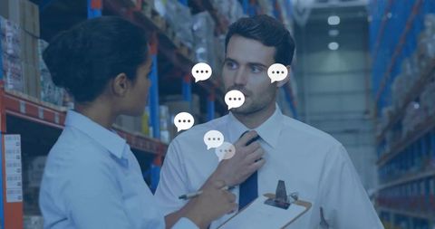 Collaborative inventory review in industrial warehouse