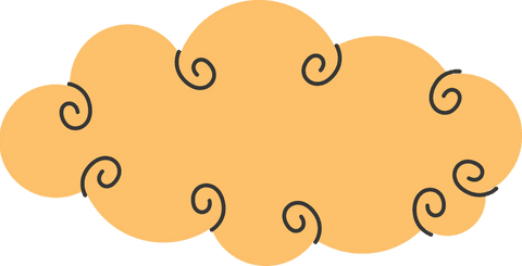 abstract stylized orange cloud floating on transparent background - Download Free Stock Videos Pikwizard.com