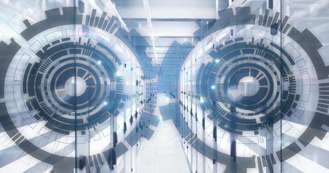 Futuristic Digital Data Processing Over Computer Servers - Download Free Stock Images Pikwizard.com