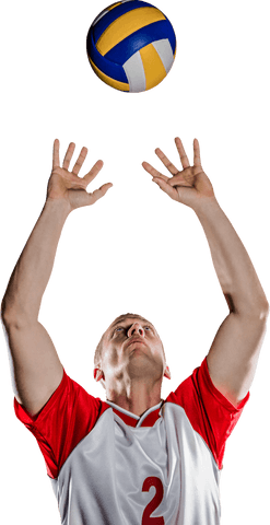 sportsman in motion with volleyball on transparent background - Download Free Stock Videos Pikwizard.com