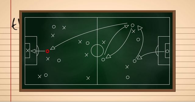 Football Tactics Diagram Chalkboard Game Strategy - Download Free Stock Images Pikwizard.com