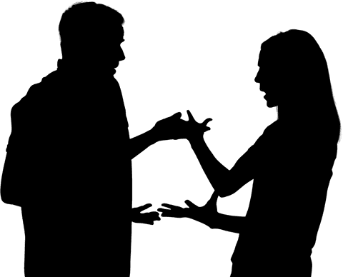transparent silhouette of arguing man and woman in conflict - Download Free Stock Videos Pikwizard.com