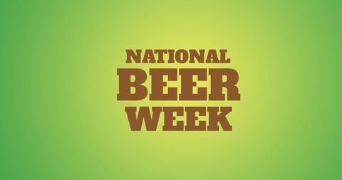 National Beer Week Promotion Graphic on Green Background