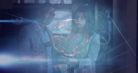 Diverse Business Team Analyzing Global Connections