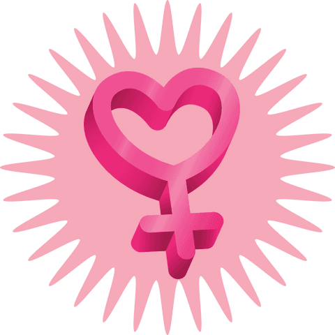 pink heart and female symbol on transparent background - Download Free Stock Videos Pikwizard.com