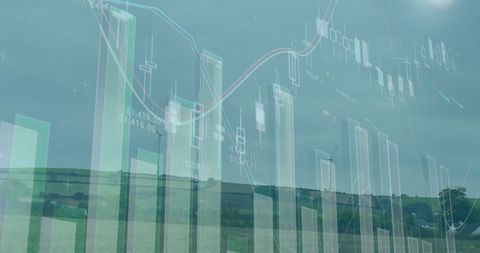 Financial Graphs Blending with Wind Energy Landscape