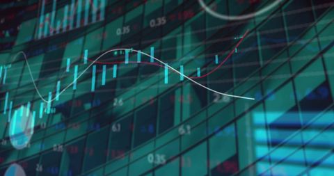 Digital Data Interface with Financial Buildings Overlay - Download Free Stock Images Pikwizard.com