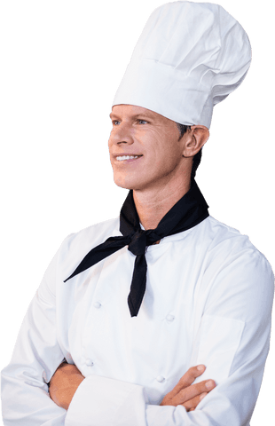 transparent smiling male chef with crossed arms - Download Free Stock Videos Pikwizard.com