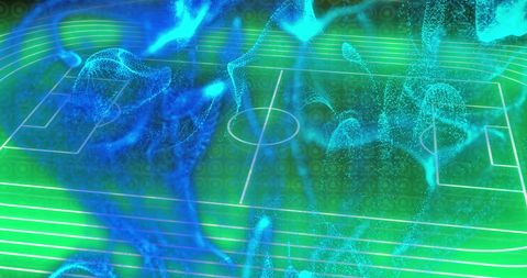 Futuristic Digital Visualization of Soccer Field - Download Free Stock Images Pikwizard.com