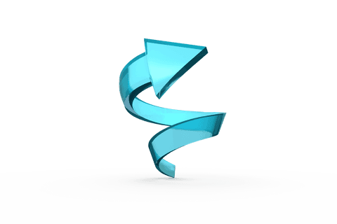 blue 3d curved arrow on transparent background for direction concepts - Download Free Stock Videos Pikwizard.com