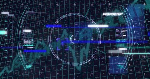 Futuristic HUD Interface on Control Room Screen - Download Free Stock Images Pikwizard.com