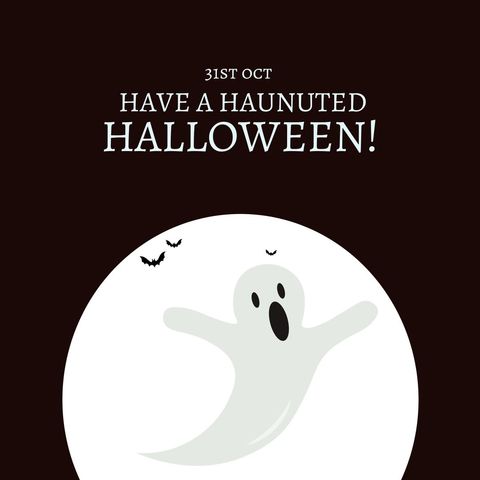 halloween celebration with flying ghost and bats - Download Free Stock Templates Pikwizard.com