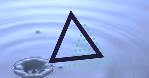 Geometric Triangle with Water Ripple Animation