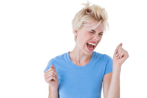 Angry Caucasian Woman Screaming on Transparent Background - Download Free Stock Videos Pikwizard.com