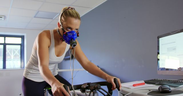 Athlete Performing Physical Endurance Test in Laboratory - Download Free Stock Images Pikwizard.com