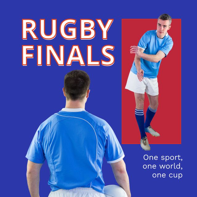 Rugby Finals Poster with Players in Action - Download Free Stock Templates Pikwizard.com