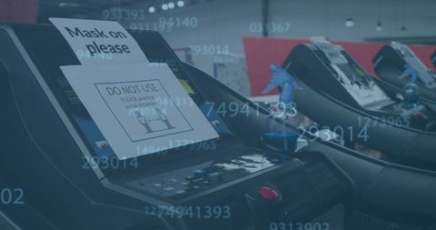 Safety measures notice on gym equipment amidst pandemic