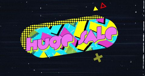 Huge Sale Announcement with Vibrant Retro Design - Download Free Stock Images Pikwizard.com