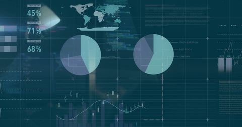 Digital Financial Data Processing Concept with Charts - Download Free Stock Images Pikwizard.com