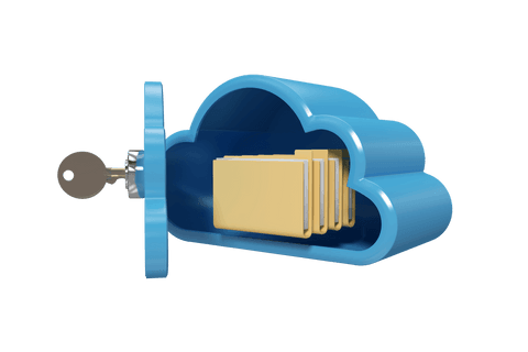 transparent cloud lock with key and folders - Download Free Stock Videos Pikwizard.com