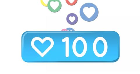 Animated Social Media Heart Icons with Short Text 4k