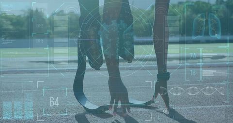 Athlete with Running Blade Practicing Advanced Training