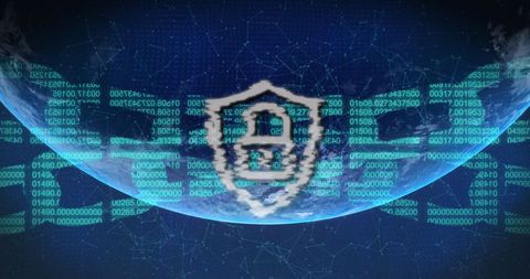 Digital Padlock Icon Over Globe Illustrating Global Cybersecurity - Download Free Stock Images Pikwizard.com