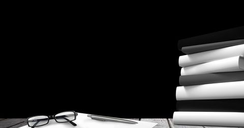 Education Tools with Books and Glasses on Wooden Table - Download Free Stock Images Pikwizard.com