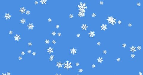 Winter Snowflakes Falling on Bright Blue Background - Download Free Stock Images Pikwizard.com