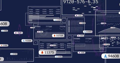 Displaying dense analytics dashboard with data panels, badges, charts and widgets