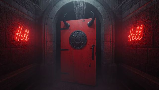 Atmospheric Dungeon Corridor with Gothic Elements