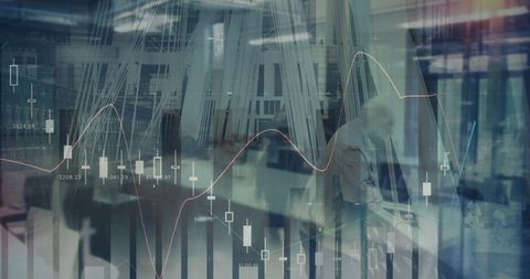 Digital Financial Data Overlaid on Busy Cityscape - Download Free Stock Images Pikwizard.com