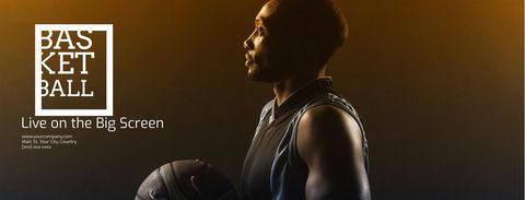 Focused Basketball Player Silhouette for Sports Promotion - Download Free Stock Templates Pikwizard.com