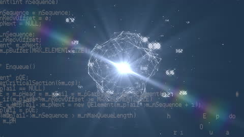 Abstract Digital Network with Technology Connections and Data