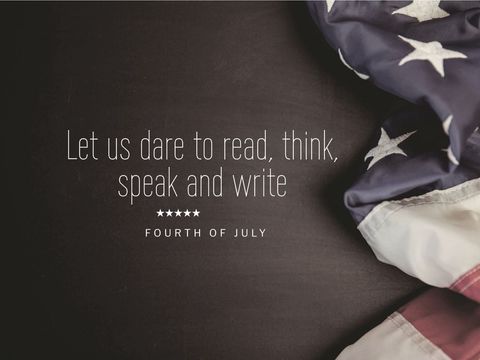 Inspiring Fourth of July Quote with American Flag - Download Free Stock Templates Pikwizard.com