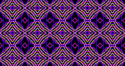 Kaleidoscope Neon Pattern with Hypnotic Motion
