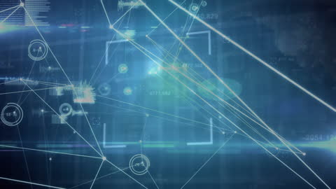 Abstract Digital Network of Data Analytics and Global Connections