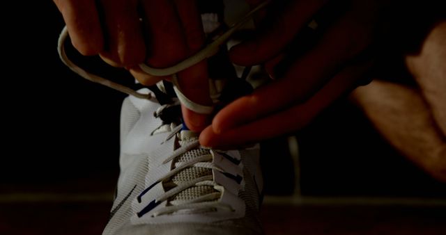 Close-up of basketball player wearing shoes in the court 4k - Download Free Stock Photos Pikwizard.com