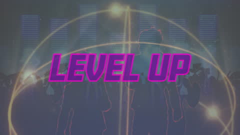 Colorful Neon Text Animation with Futuristic Cubes