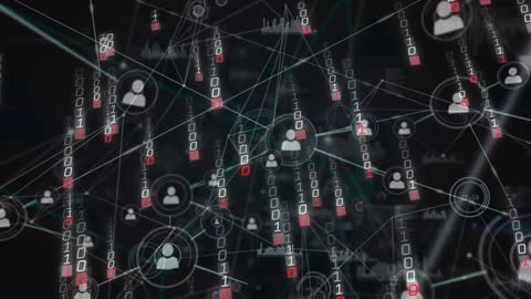 Digital Network and Binary Code Concept in Technology