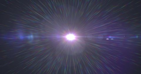 Hypnotic Glowing Pink Light with Expanding Rays