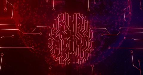 Abstract Digital Brain Circuit Concept with Futuristic Red Connection Theme - Download Free Stock Images Pikwizard.com