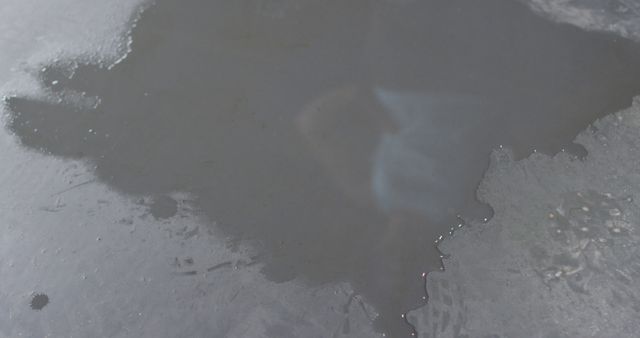 African American Woman Reflecting in a Puddle Empty Urban Building - Download Free Stock Images Pikwizard.com