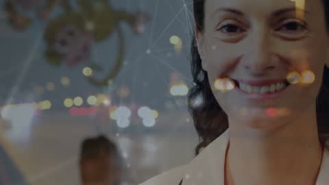 Innovative Healthcare Concept with Smiling Doctor and Digital Network