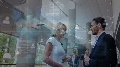 Digital Networking Among Business Professionals at Airport