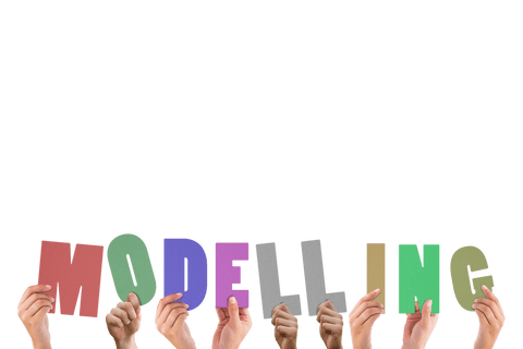 transparent letters of 'modelling' held by diverse hands - Download Free Stock Videos Pikwizard.com