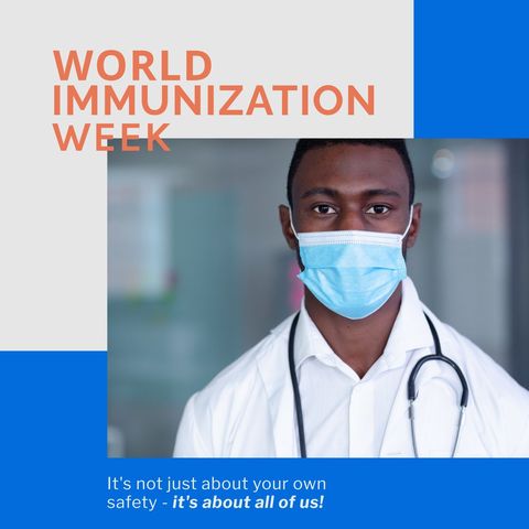 World Immunization Week: Healthcare Professional Promoting Vaccination - Download Free Stock Templates Pikwizard.com
