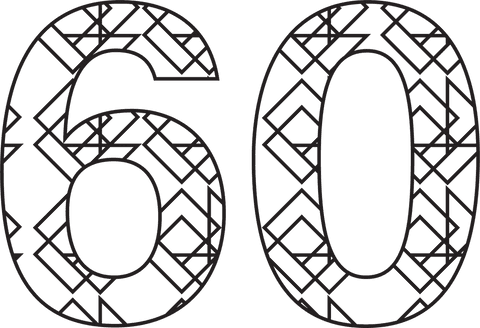 stylized black 60 number on transparent background for celebrations - Download Free Stock Videos Pikwizard.com