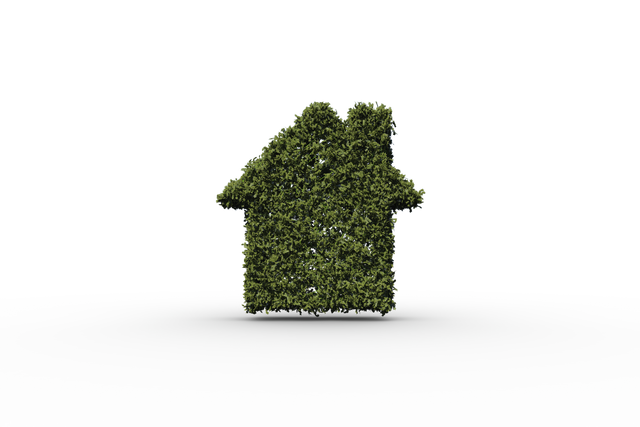 Transparent House Icon Made of Green Leaves on Transparent Background - Download Free Stock Videos Pikwizard.com