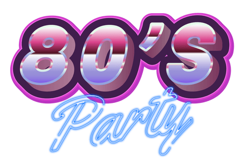 colorful 80's party text on transparent background - Download Free Stock Videos Pikwizard.com